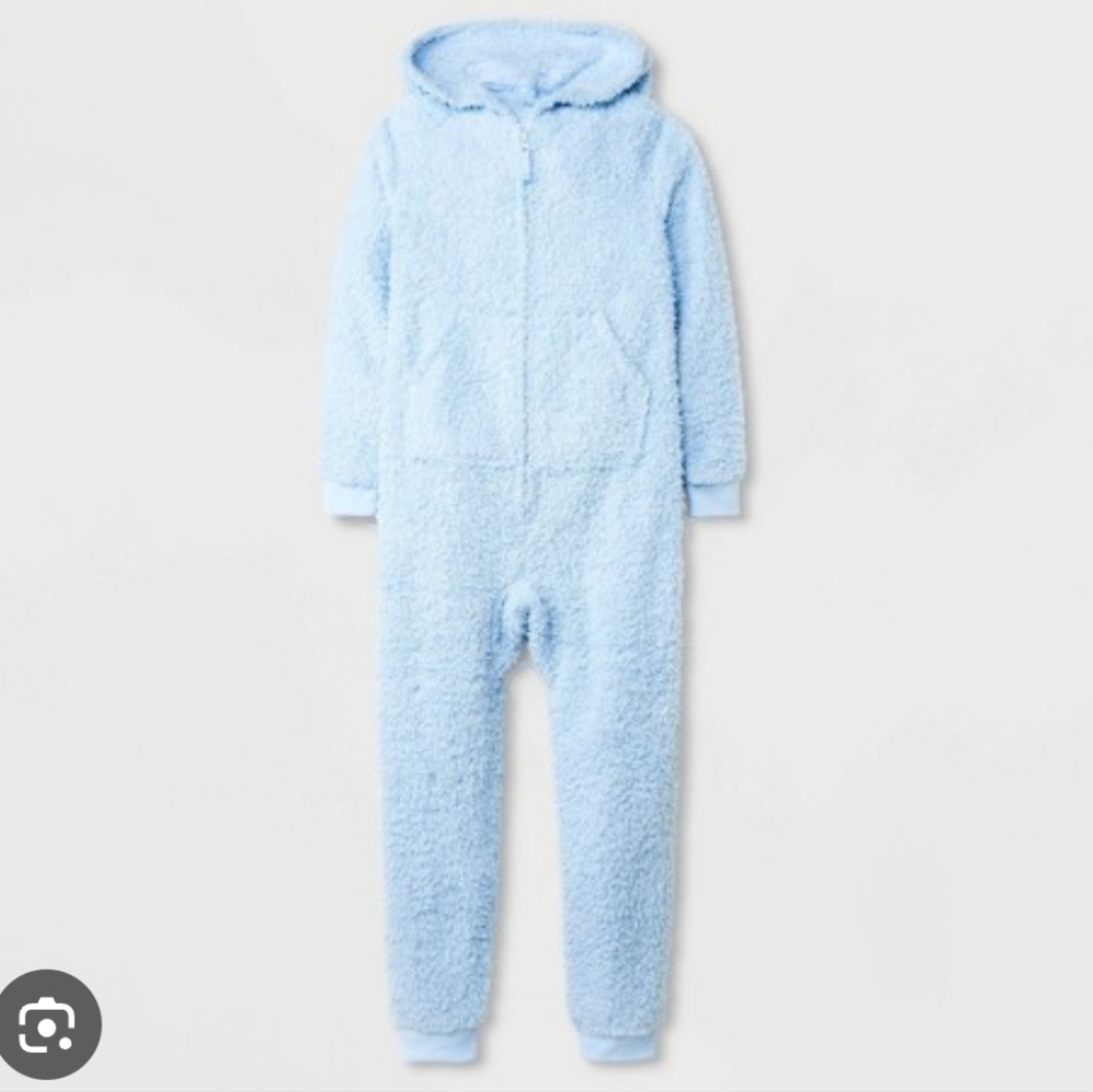 Cat & Jack Marshmallow Fleece Union Suit Pajamas - Blue